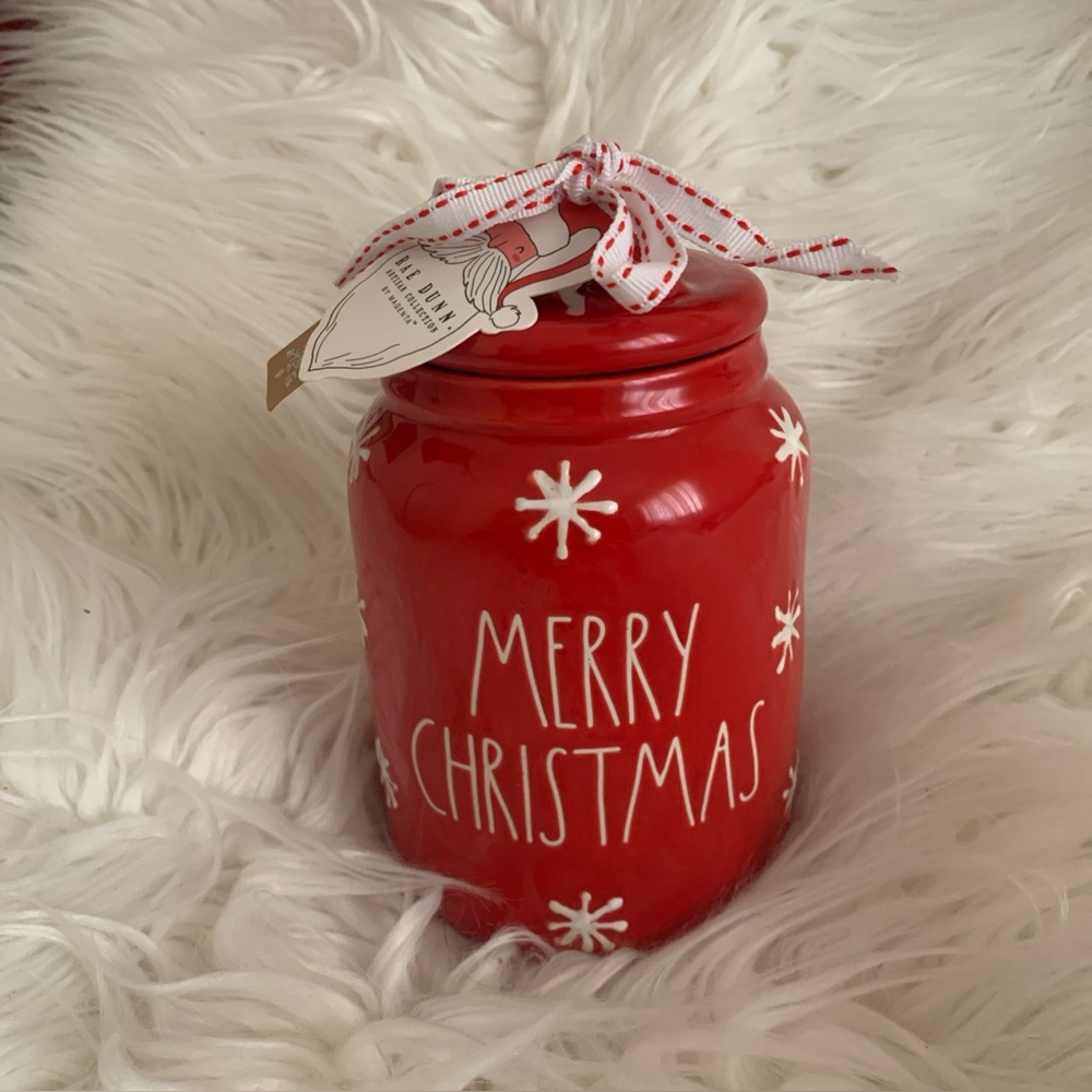 Rae Dunn Artisan Collection by Magenta MERRY CHRISTMAS Ceramic Cookie Canister